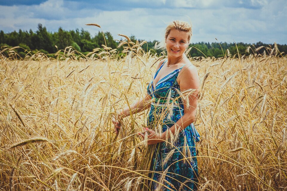 Summer rural landscape russian photo