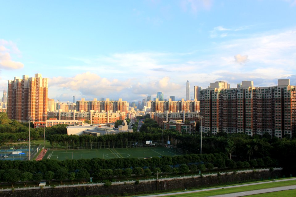 Shenzhen Skyline from Meilin Reservoir Dam5
