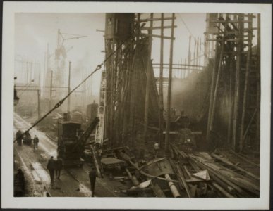 Shell of a standard ship under construction, Bestanddeelnr 158-2665