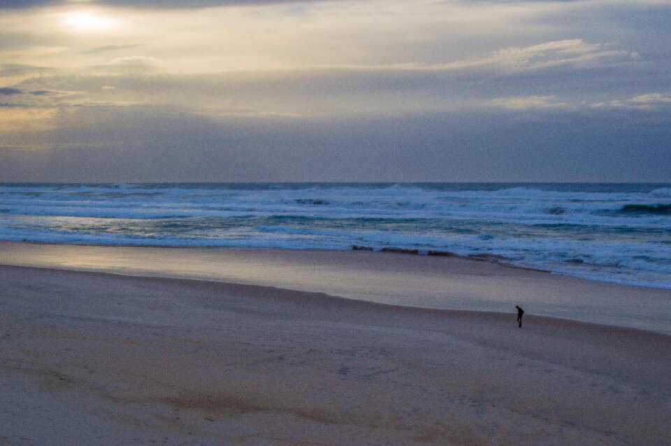 Sunrise storm beach