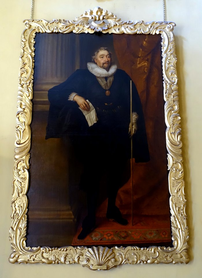 Sir Richard Weston, 1st Earl of Portland, KG, by the studio of Anthony Van Dyck, c. 1638, oil on canvas - Saloon - Kingston Lacy - Dorset, England - DSC03482