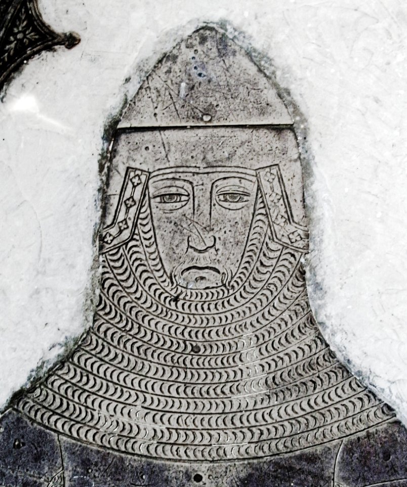 Sir Maurice Russell from the Dyrham brass, Saint Peter's Church, Dyrham, South Gloucestershire, England - 20100505