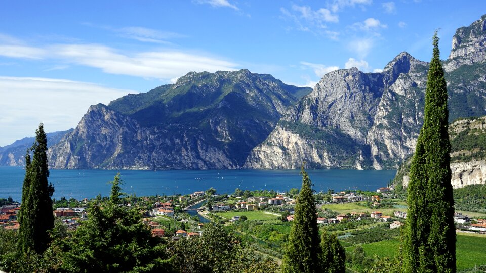 Nature lake view lombardy photo