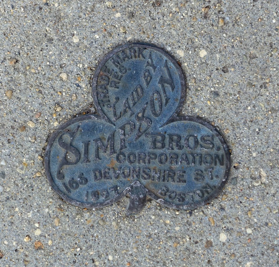Simpson Bros sidewalk marker - Cambridge, MA - DSC02707
