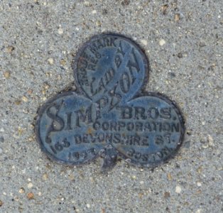 Simpson Bros sidewalk marker - Cambridge, MA - DSC02707