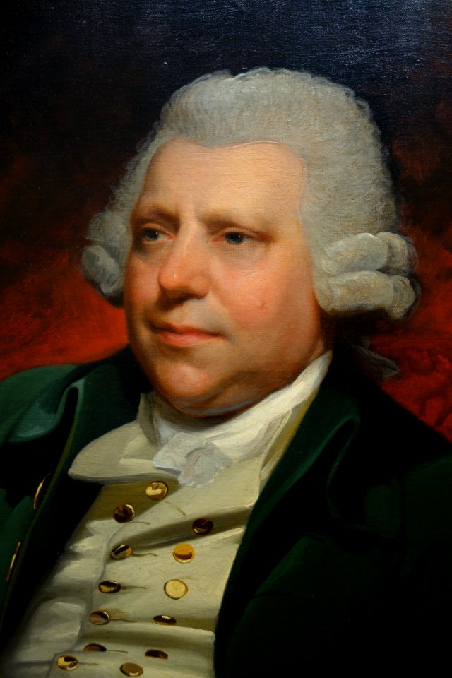 Sir Richard Arkwright by Mather Brown, 1790, oil on canvas, detail - New Britain Museum of American Art - DSC09006