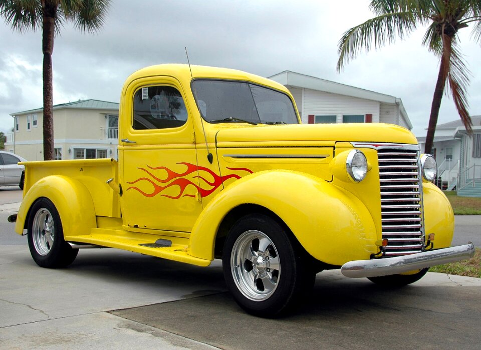 Pin striping truck vehicle