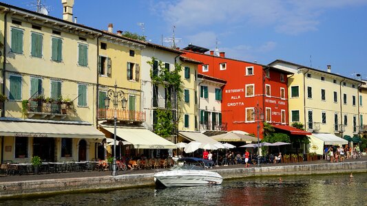 Italy facades row of houses