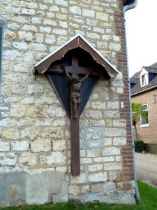 Simpelveld-Wegkruis met houten corpus in Bosschenhuizen