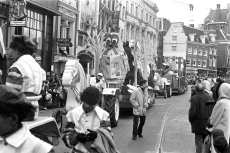Sint Nicolaas optocht Amsterdam. Burgemeester, Sj. Dijkstra , Joan Haanappel , S, Bestanddeelnr 922-9756