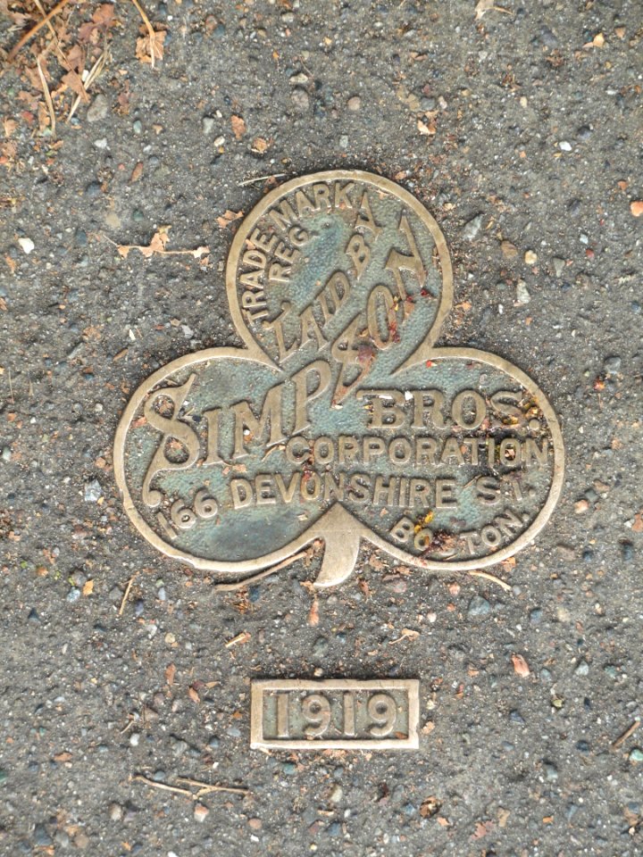 Simpson Bros sidewalk marker - Cambridge, MA - DSC00387