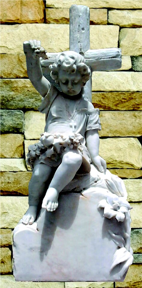 Statue angel child