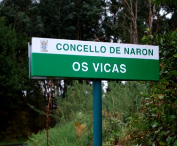 Sinal Os Vicás Concello de Narón