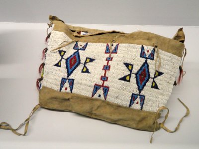 Sioux saddle bag, bought from Chief Plenty Crow of Billings, Montana, in 1946 - Springfield Science Museum - Springfield, MA - DSC03452