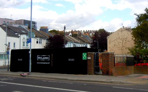 Site of former Showroom, corner of Lewes Road and Newmarket Road, Brighton (August 2014, shortly after demolition) (2)