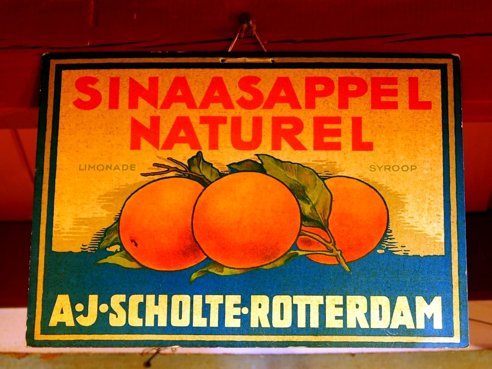 Sinaasappel Naturel limonade Siroop, AJ Scholte, Rotterdam