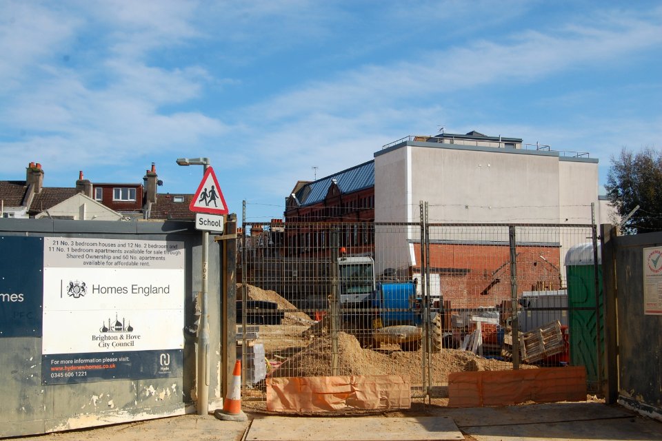 Site of the former Westermans Complex, School Road, Aldrington during redevelopment (March 2020) (15)