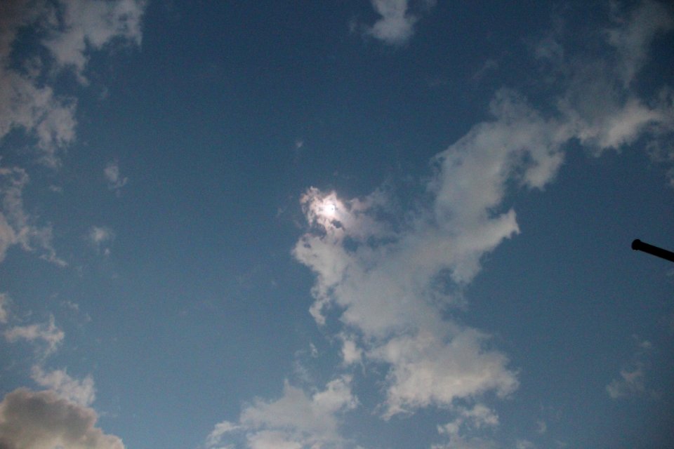 Skies over Clayton, GA right before totality, Aug 21, 2017