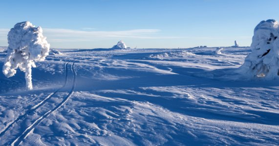 Skidspår på Hundfjället