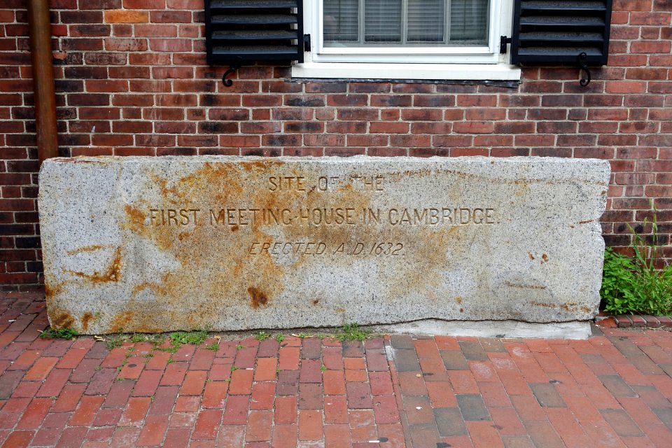 Site of the First Meeting House in Cambridge, erected AD 1632 - Cambridge, MA - DSC01631
