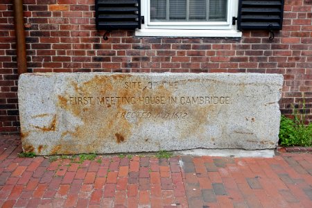 Site of the First Meeting House in Cambridge, erected AD 1632 - Cambridge, MA - DSC01631