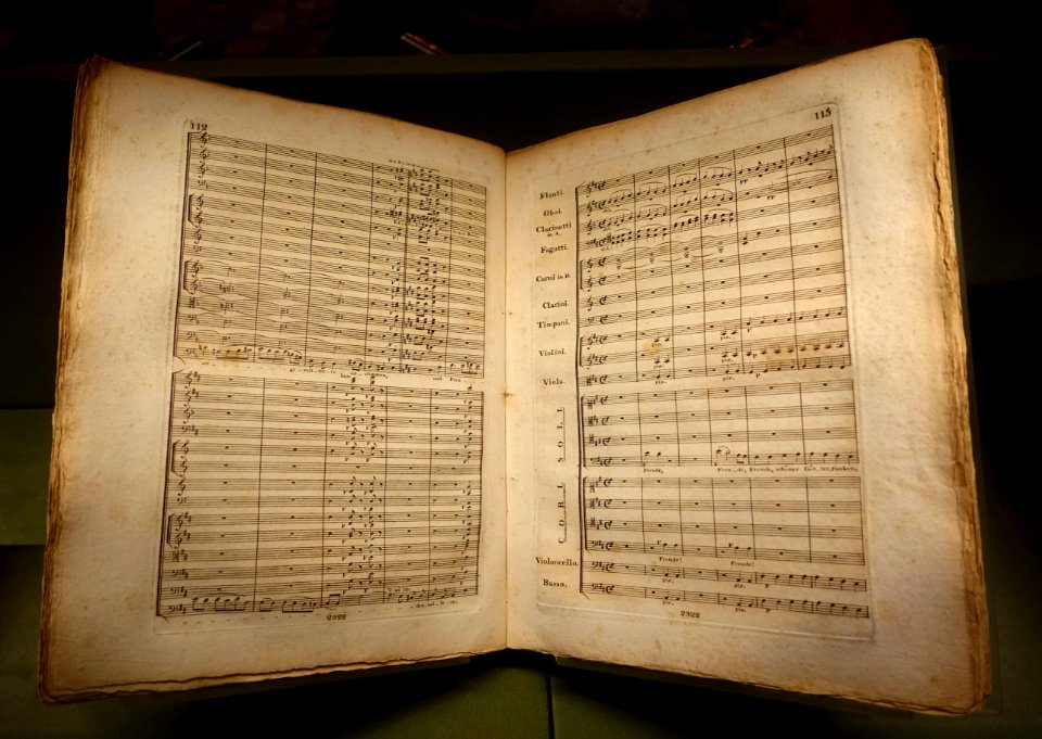 Sinfonie mit Schluss-Chor uber Schillers Ode 'An die Freude' fur grosses Orchester, 4 Solo- und 4 Chor-Stimmen, Ludwig van Beethoven, B. Schotts Sohnen, 1st edition, 1826 - Morgan Library & Museum - DSC06568