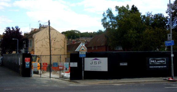 Site of former Showroom, corner of Lewes Road and Newmarket Road, Brighton (August 2014, shortly after demolition) (3)