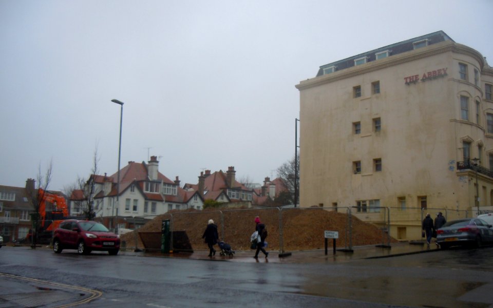 Site of former Montpelier Place Baptist Church, Hove (January 2018, immediately after demolition) (4)