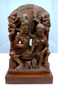 Siva and Parvati, East India, 9th-10th century AD, slate - Matsuoka Museum of Art - Tokyo, Japan - DSC07187