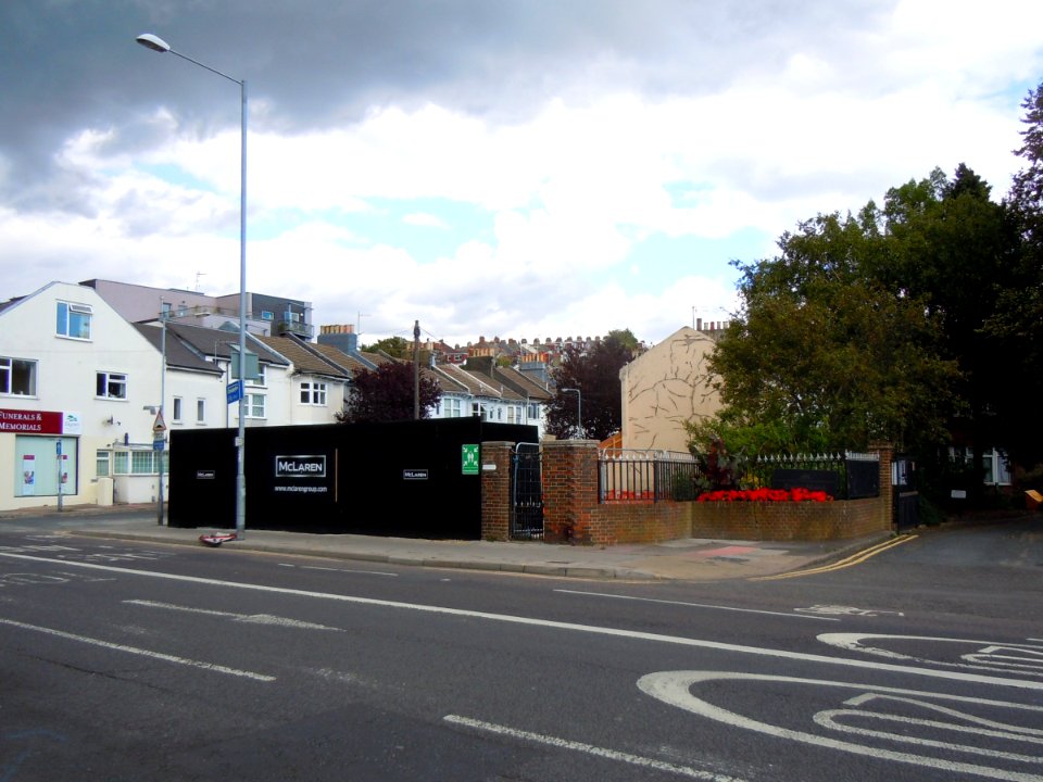 Site of former Showroom, corner of Lewes Road and Newmarket Road, Brighton (August 2014, shortly after demolition) (1)