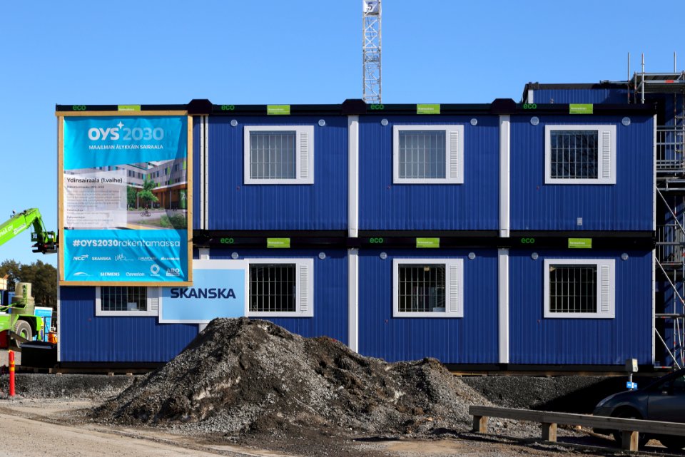 Site huts Oulu University Hospital 20200411