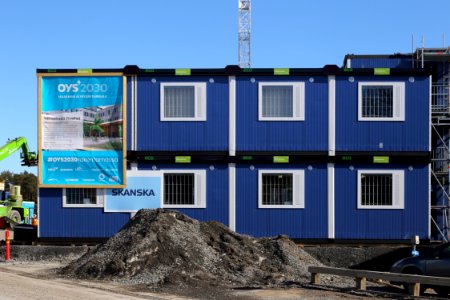 Site huts Oulu University Hospital 20200411
