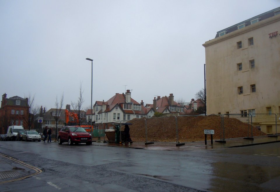 Site of former Montpelier Place Baptist Church, Hove (January 2018, immediately after demolition) (3)