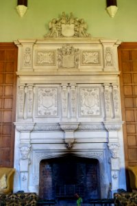 Sitting room fireplace - Rushton Hall - Northamptonshire, England - DSC09355