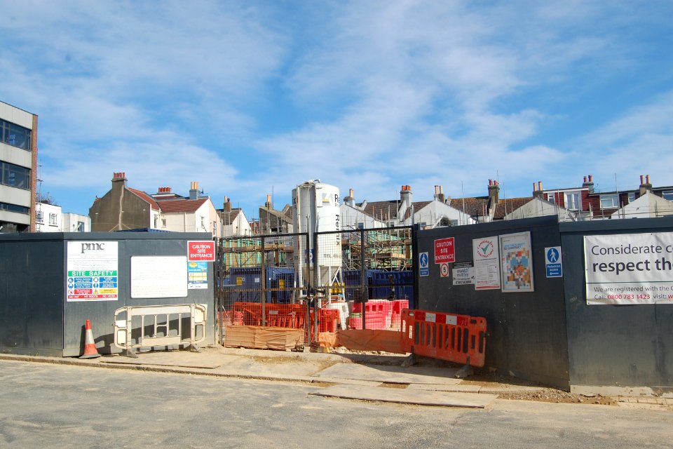 Site of the former Westermans Complex, School Road, Aldrington during redevelopment (March 2020) (9)