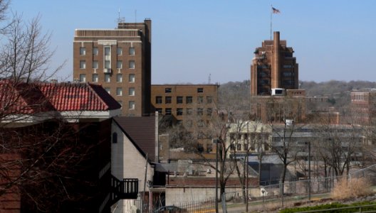 Sioux City downtown Warrior and courthouse