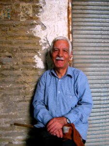 Sited Nishapuri oldman in Bazaar of Nishapur 2