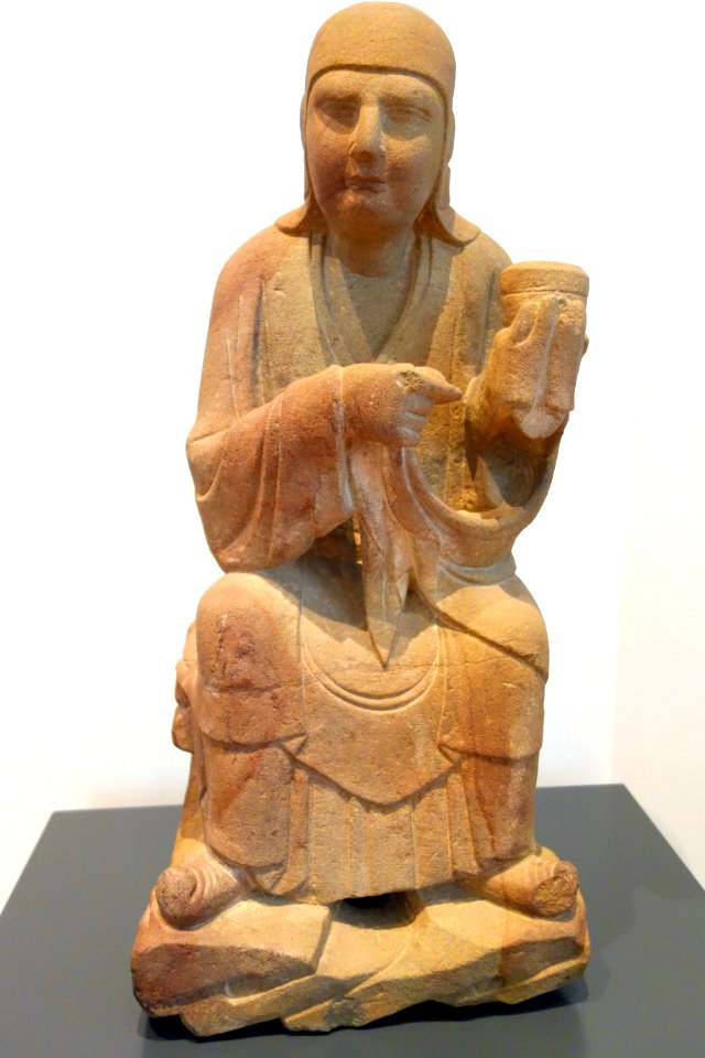 Six luohans, figure 2, China, Shanxi Province, Song dynasty, 11th-13th century, sandstone - Royal Ontario Museum - DSC04109