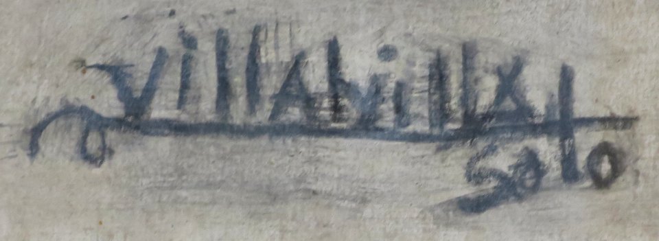 Signature of Cuban artist Camilo Villalvilla