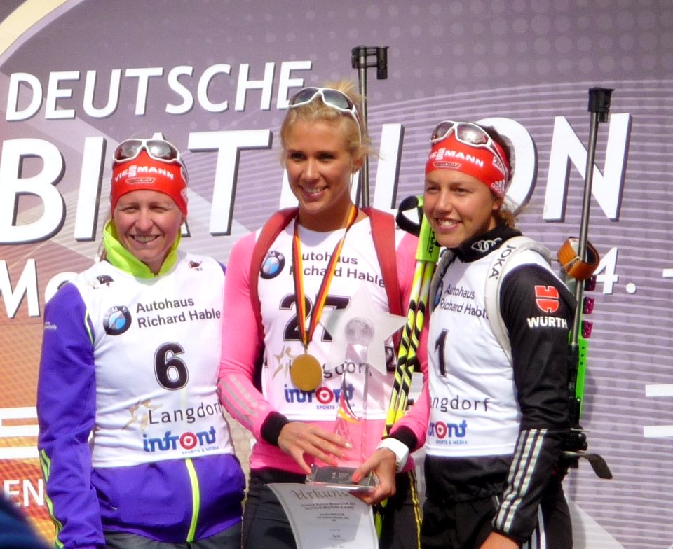 Siegerehrung Sprint Frauen DM 2015