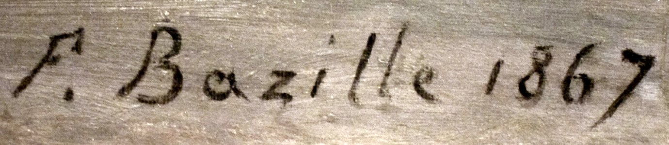 Signature of Frédéric Bazille, 1867
