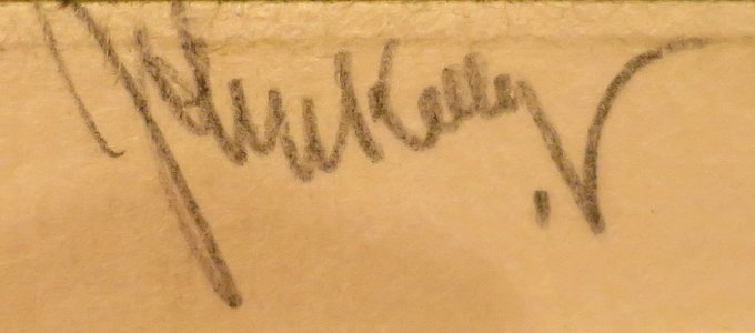 Signature of American artist John Melville Kelly, c. 1940