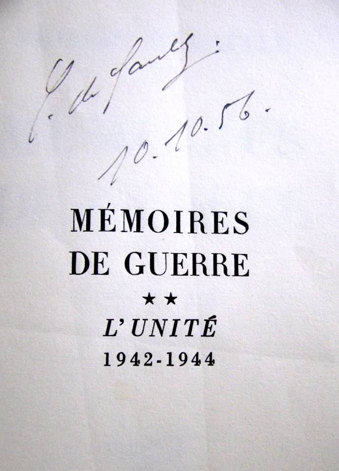 Signature du Général de Gaulle