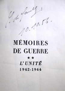 Signature du Général de Gaulle