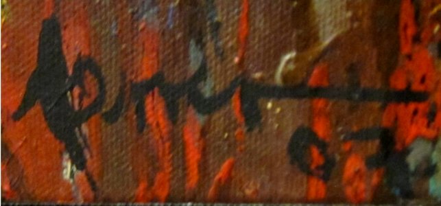 Signature of Cuban painter Reynier Ferrer, 2002