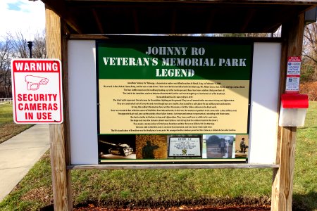 Signage - Johnny Ro Veterans Memorial Park - Leominster, Massachusetts - DSC09147