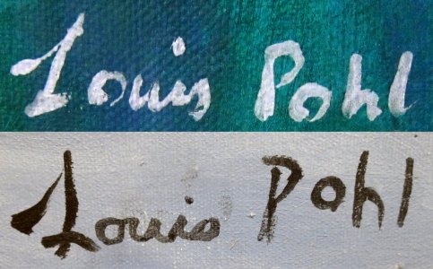 Signature of American painter Louis Pohl