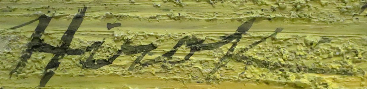 Signature of American painter Hiroki Morinoue