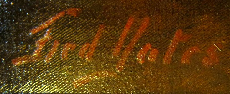 Signature of English painter Frederic Yates
