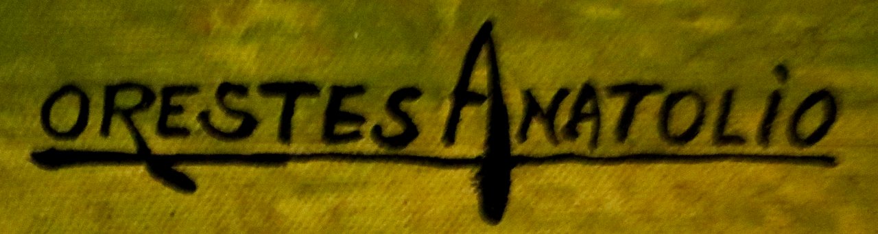 Signature of Cuban artist Orestes Anatolio
